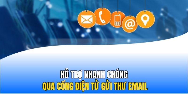 Hỗ trợ nhanh chóng qua cổng điện tử gửi thư email